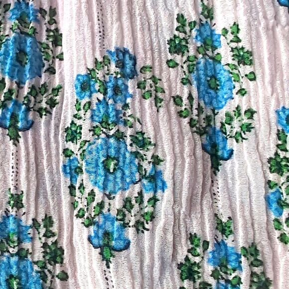 Club Monaco dainty leaf Paisley silk blend long sleeve v neck blouse siz… - Picture 7 of 11